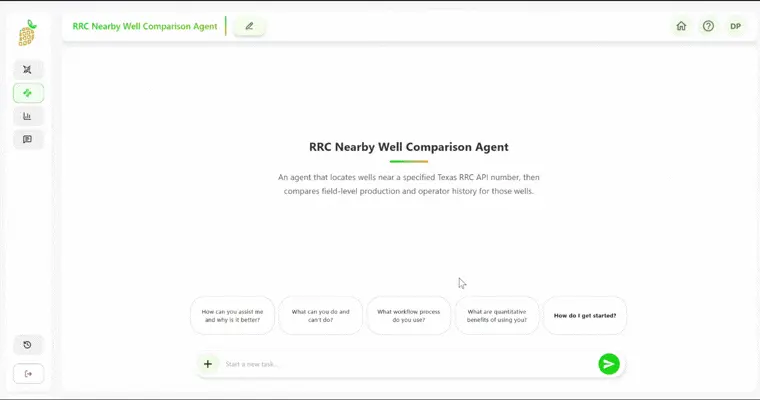 Nearby Well Intelligence Mockup